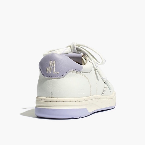 Madewell Court Low-Top Sneakers in White and Purple - Picture 4 of 9